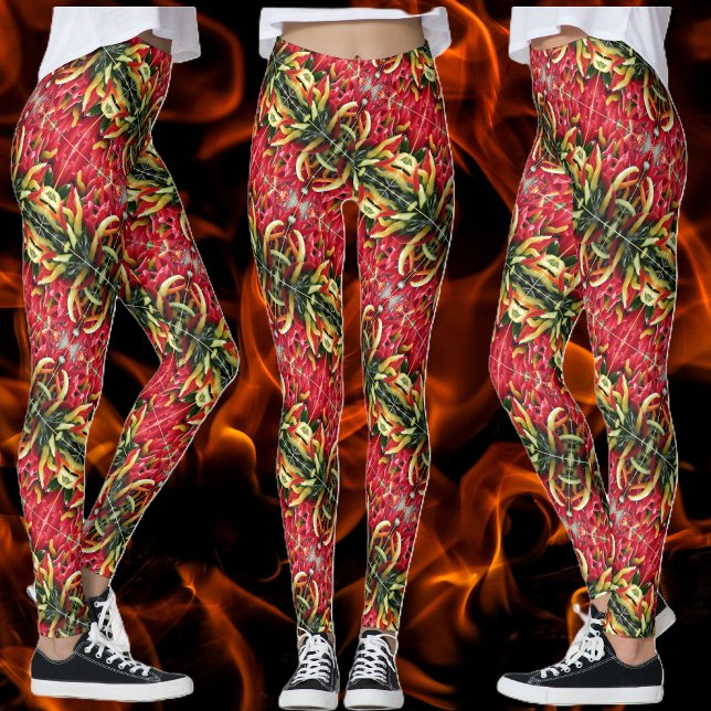 Peppers Hot Chili Design Moderne Leggings (Créateur téléchargé)