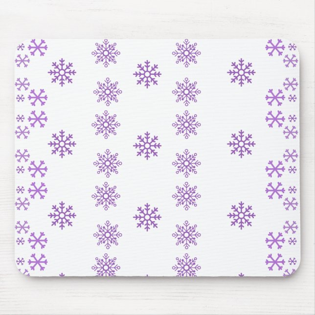 Peppy Lila Penguin Snowflake Mousepad (Vorne)