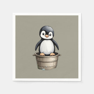 Peppy Penguin Serviette