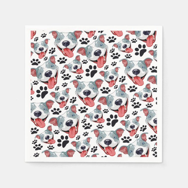 Peppy Pit Bull American Pitbull Pet Puppy Dog Serviette (Vorderseite)