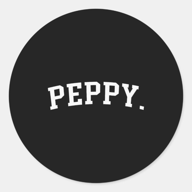 Peppy  runder aufkleber (Vorderseite)