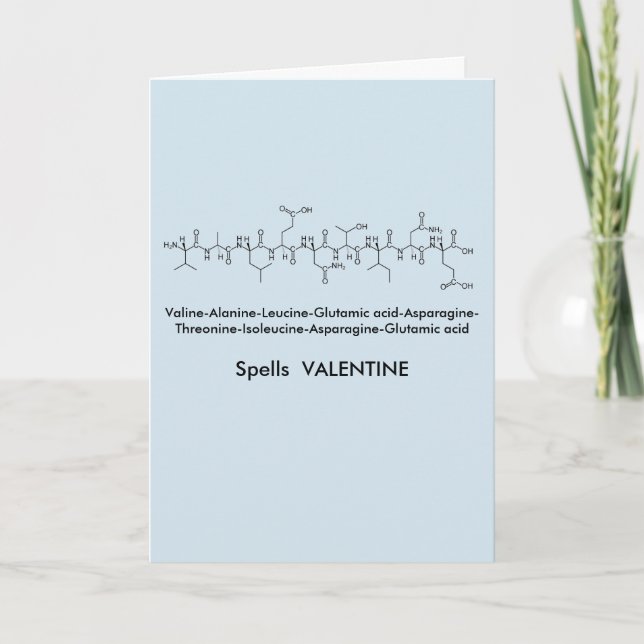 Peptid-Valentinsgruß-Karte Feiertagskarte (Vorderseite)