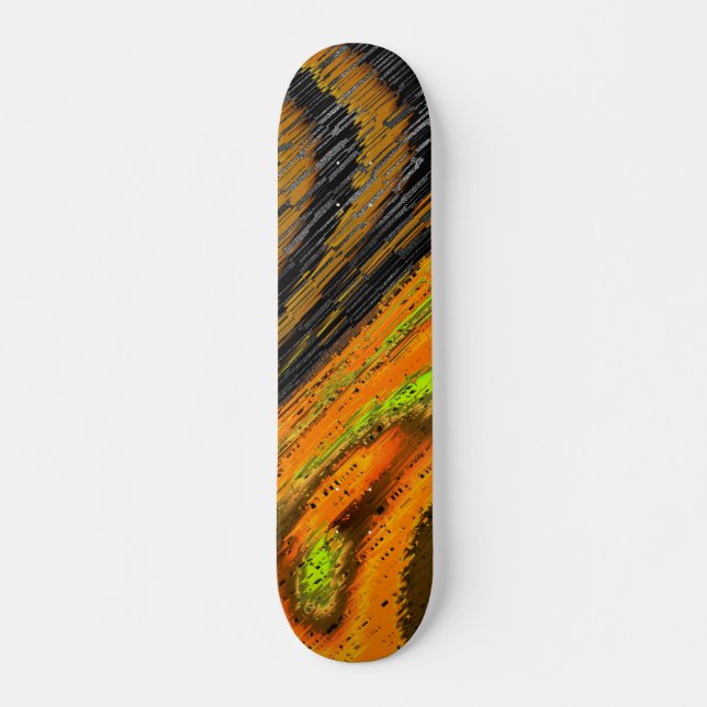 Pequeno mosaico amarelado transversal e verformado skateboard (Vorne)