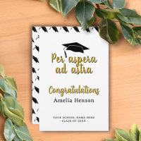 Per aspera ad astra Latin Congrat Graduation Cap