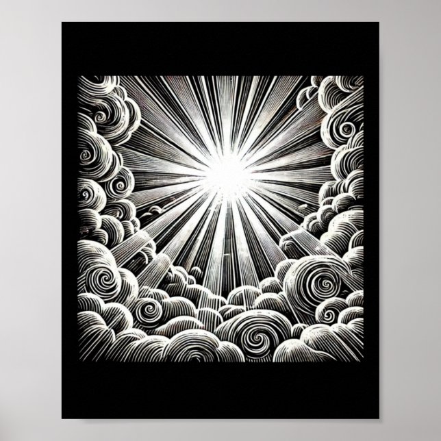 Per Aspera Ad Lux Sticker Poster (Vorne)