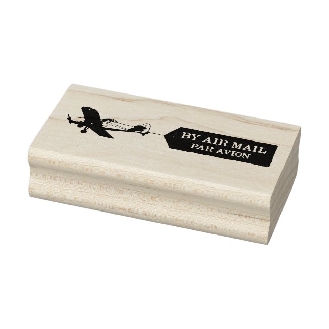 per Luftpost - Kautschuk-Briefmarke Gummistempel (Stempel)