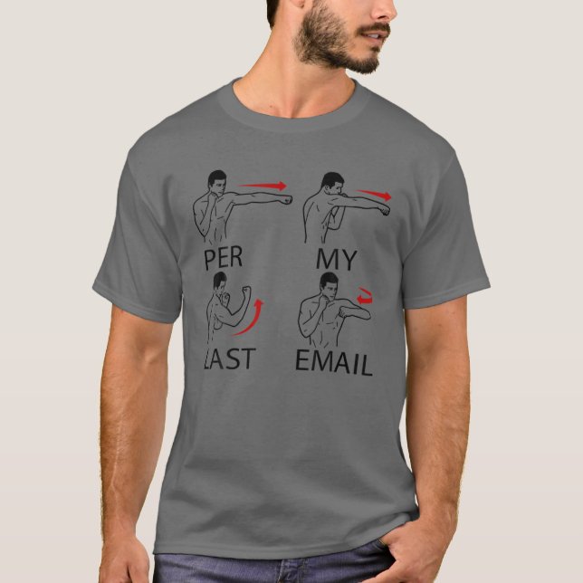 Per meine letzte E-Mail Funny T-Shirt (Vorderseite)