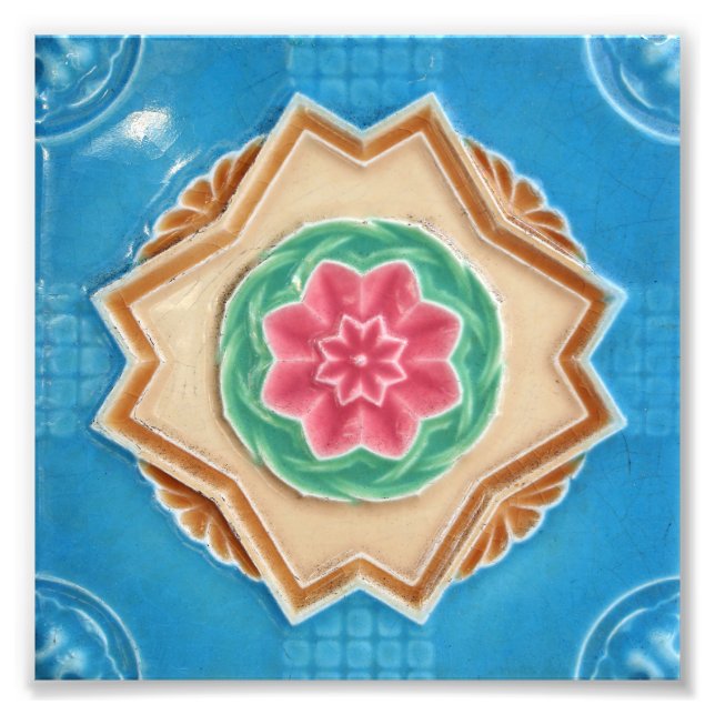 Peranakan Floral Tiles Fotodruck (Vorne)