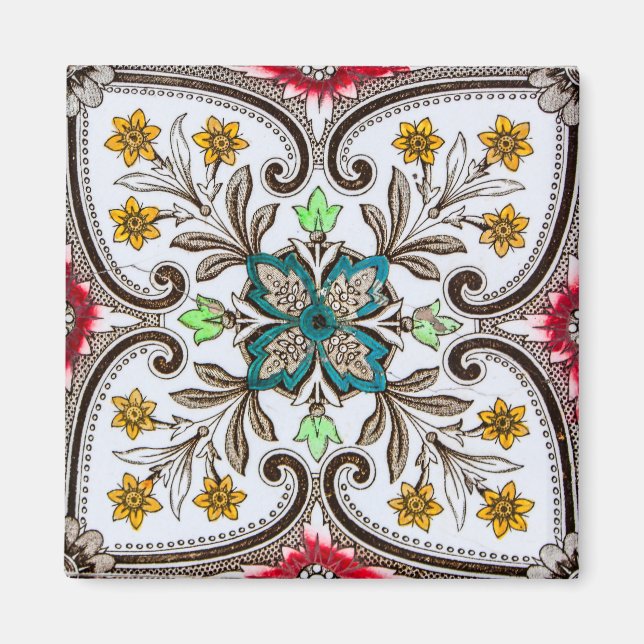 Peranakan Floral Tiles Magnet (Vorne)