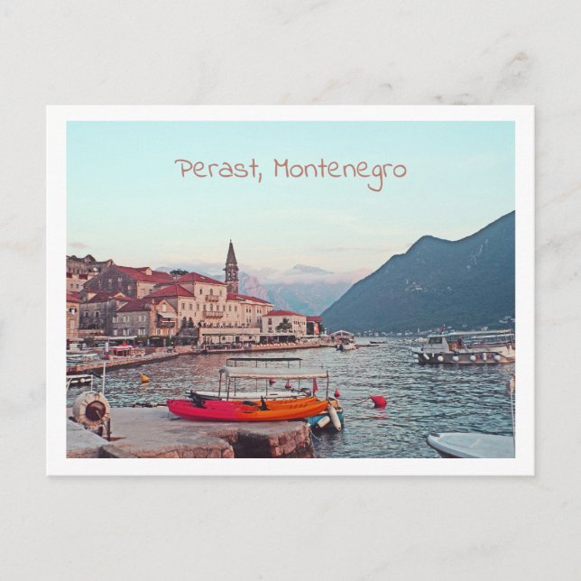 Perast, Montenegro Postkarte (Vorderseite)