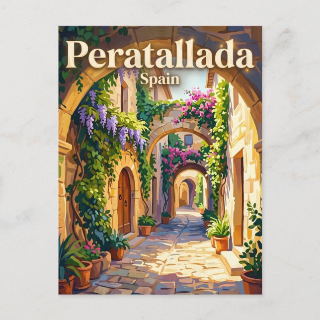 Peratallada Spanien Postkarte (Vorderseite)
