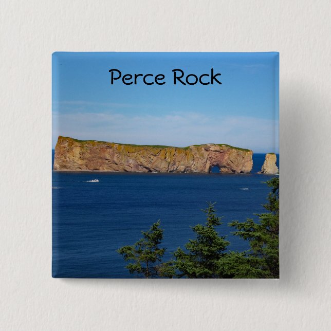 Percé Rock im Golf von St. Laurent Button (Vorderseite)