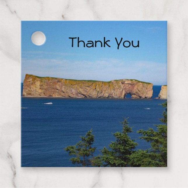 Percé Rock im Golf von St. Laurent Geschenkanhänger (Vorderseite)