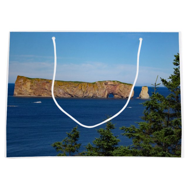 Percé Rock im Golf von St. Laurent Große Geschenktüte (Vorderseite)