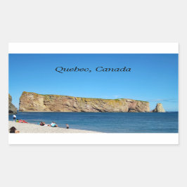 Percé Rock im Golf von St. Laurent Rechteckiger Aufkleber