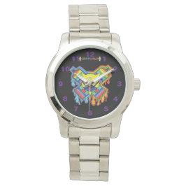 Percentum Gasmaske Silver Watch Armbanduhr