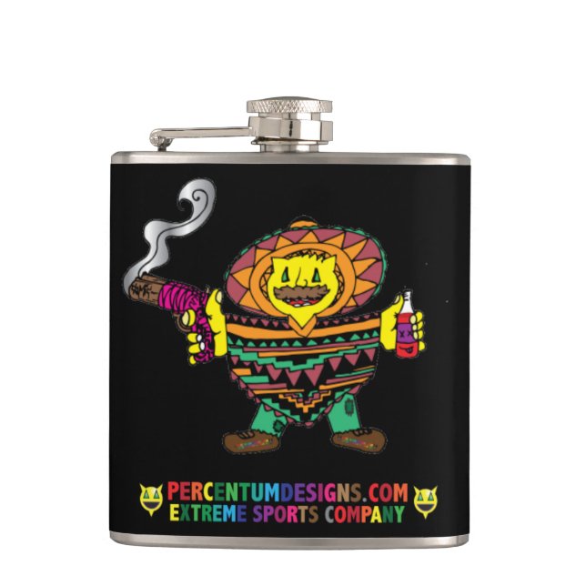 Percentum Mexican Hip Flask Flachmann (Vorderseite)