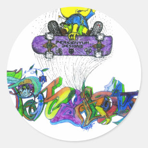 Percentum Ollie Runder Aufkleber
