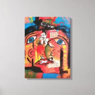Perception Collage Stretched Canvas Print Leinwanddruck