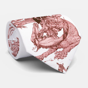 PERCEVAL KAMPF DRAGON,QUEST HOLY GRAIL Fantasy Krawatte