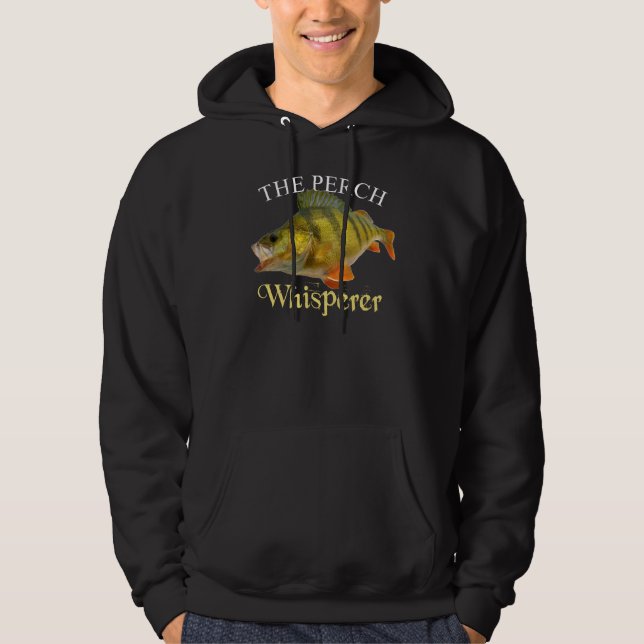 Perch Whisperer Dark Hoodie (Vorderseite)