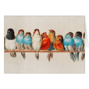 Perche vintage des oiseaux par Hector Giacomelli