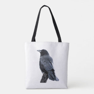 Perched Crow Tote Bag Tasche