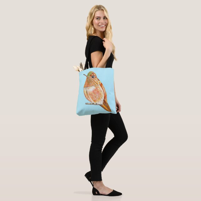 Perched Orange Hummingbird Tasche (Am Model)
