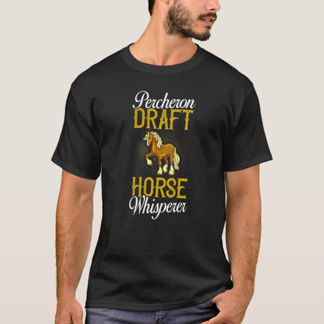 Percheron-Draft-Hore-Reitsattel  10 T-Shirt (Vorderseite)