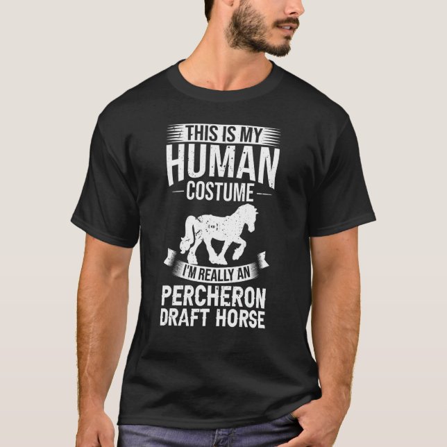 Percheron-Draft-Hore-Reitsattel 2 T-Shirt (Vorderseite)