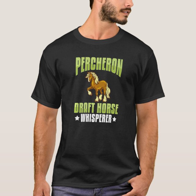 Percheron Reitsattel T-Shirt (Vorderseite)
