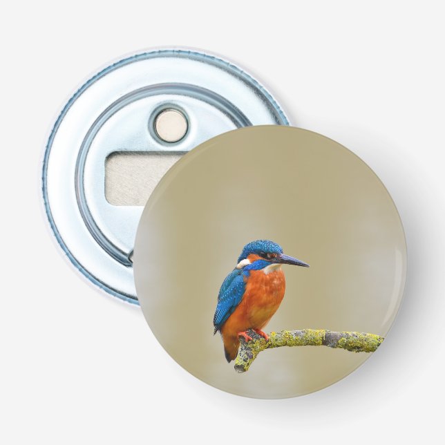 Perching Kingfisher Flaschenöffner (Vorderseite)