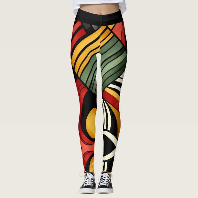 Percussion-Rhythmen Leggings (Vorderseite)