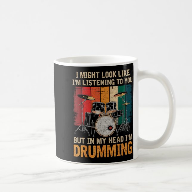 Percussionist Drumming For Drum Set Lover Drummers Kaffeetasse (Rechts)