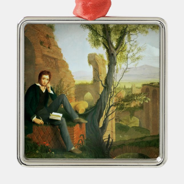 Percy Bysshe Shelley 1845 Silbernes Ornament (Vorne)