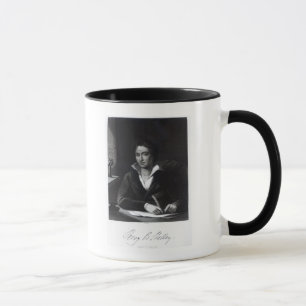 Percy Bysshe Shelley, graviert von William Holl Tasse