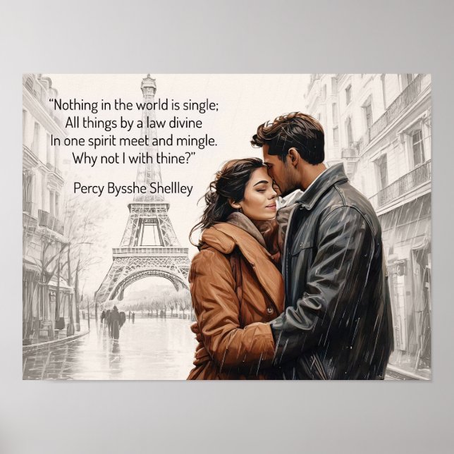 Percy Bysshe Shelley poem~quote poster (Vorne)