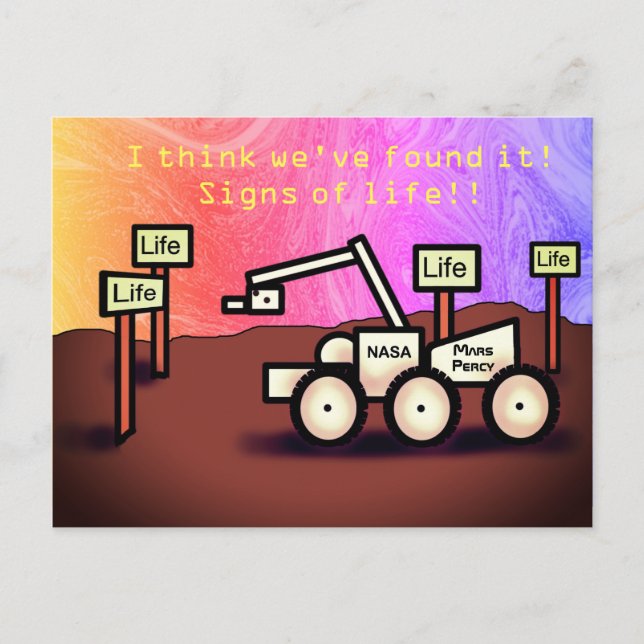 PERCY MARS SIGNES DE VIE Carte postale de Jetpackc (Devant)