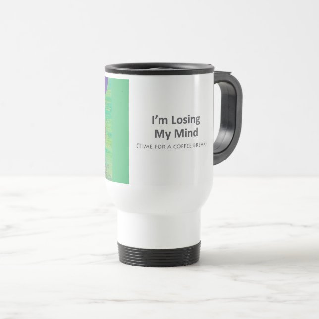 Perdant mon esprit - tasse de café de voyage (Devant droit)