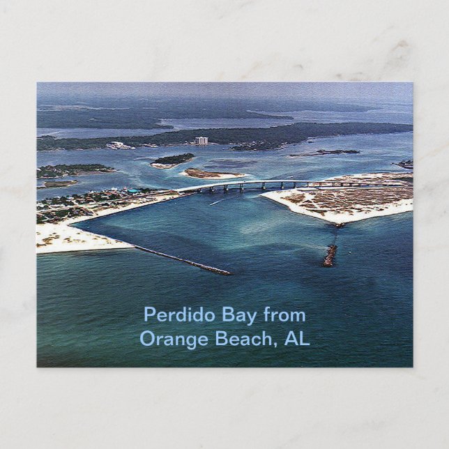 Perdido Bay von Orange Beach, AL Postkarte (Vorderseite)