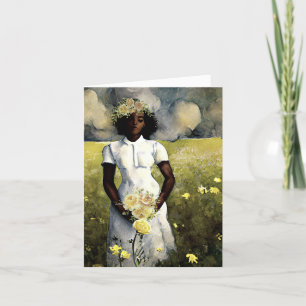 Perdre Africaine Américaine Femme Blank Cartes pou