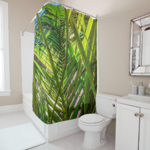 Perdu dans le rideau de douche en Fronds Palm
