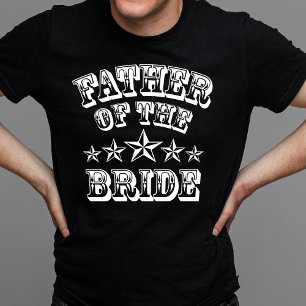 Père à la mode du T-shirt de jeune mariée
