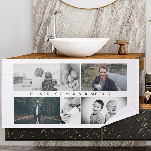 Père avec enfants Famille Papa 6 Photo Collage (Créateur téléchargé)