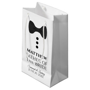 Père de la mariée Mariage Cadeau sac Cravate noire