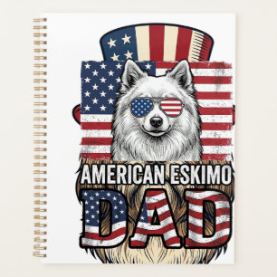 Père Esquimau Américain Patriotique Vintage Chien