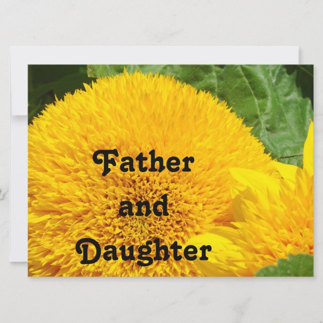 Père et fille Danse Invitations Cartes Flower (Devant)