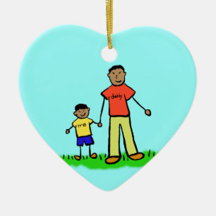Père et Fils Personnages de Famille Ornements Pers