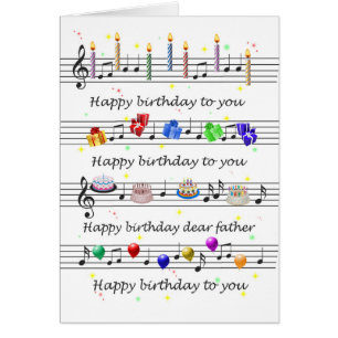 Père Funny Joyeux Anniversaire Partition
