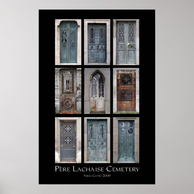 Père Lachaise Cemetery Crypt Print Poster (Vorne)